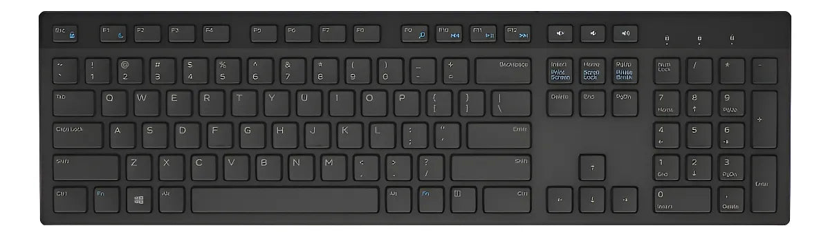 Teclado Dell KB216-BK-LTN QWERTY español latinoamérica color negro