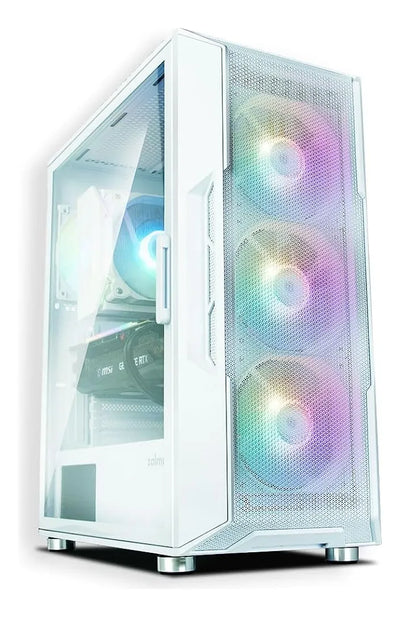 Zalman - I3 Neo - Caja De Pc De Torre Media Atx - Panel Late White