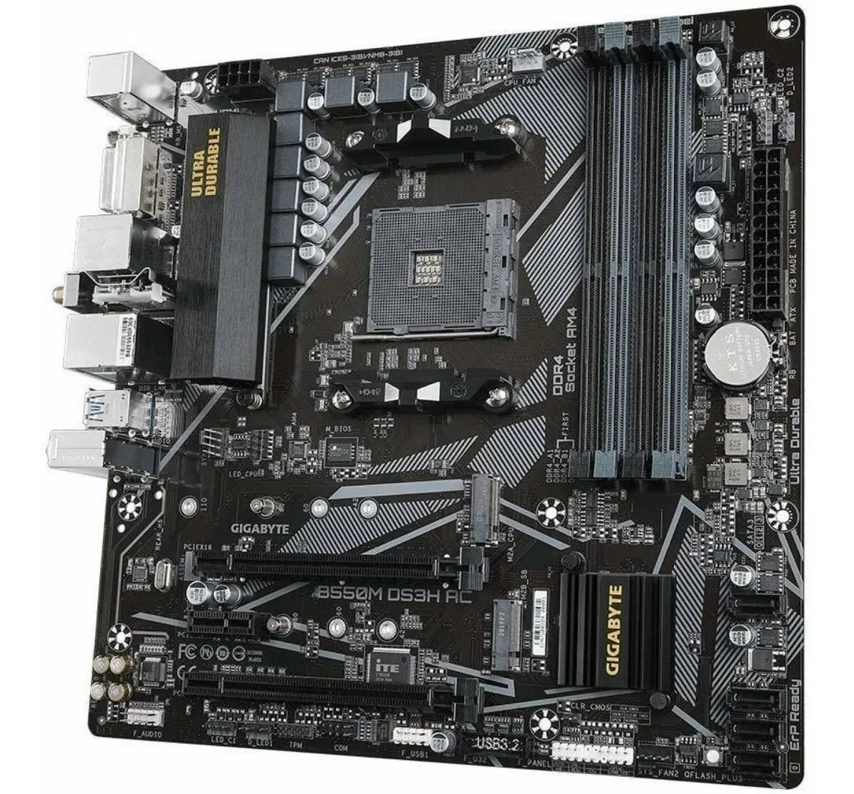 Motherboard Gigabyte B550m Ds3h Ac Amd Am4 Ddr4 Wifi Negro