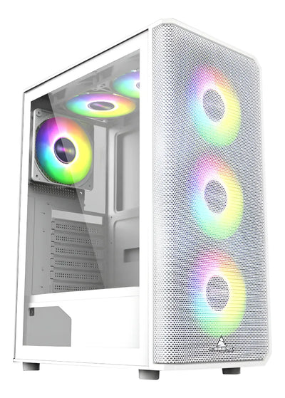Caja Atx Iceberg Flow-e Blanca 4x Argb Front Mesh Blanco