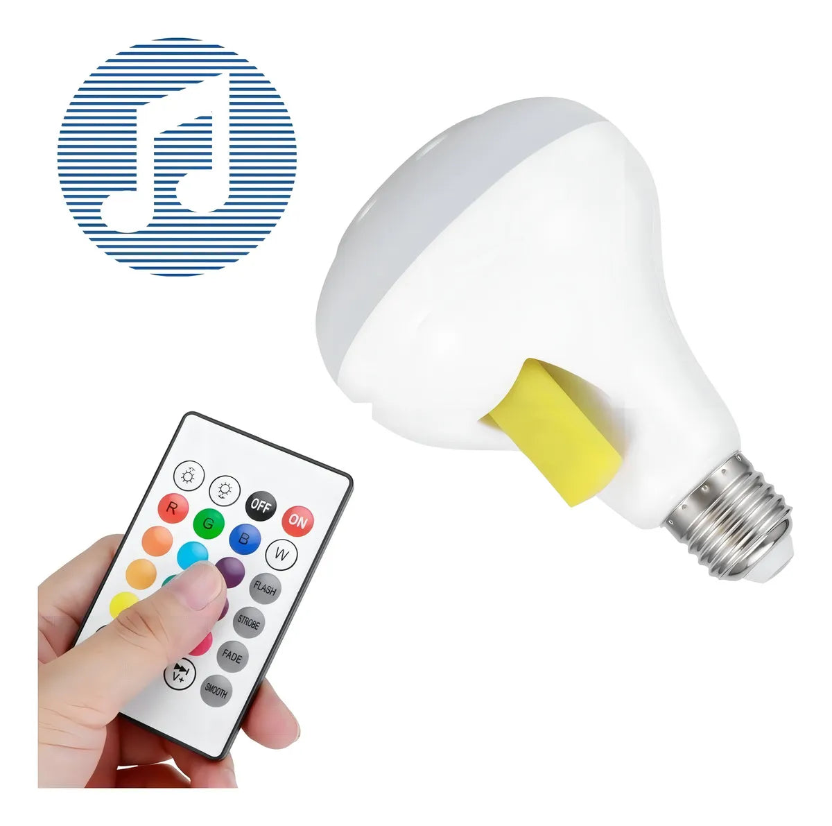 Bombillo Parlante Con Bluetooth Multicolores Súper Oferta. Color Blanco
