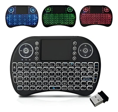 Mini Teclado Inalambrico Noga Con Mouse Para Smart Tv Ps3 Pc Xbox Negro
