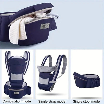 Cargador Silla Ergonomico Multiposiciones Para Bebes Baby On Azul Oscuro