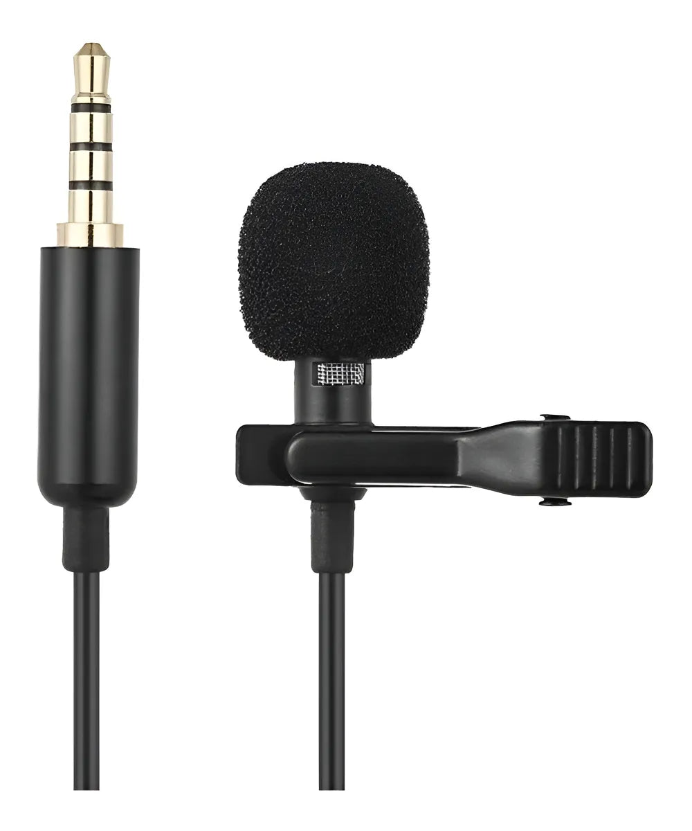 Microfono Manos Libres Clip Celular Gamer Blogger Telefono Color Negro
