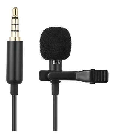 Microfono Manos Libres Clip Celular Gamer Blogger Telefono Color Negro
