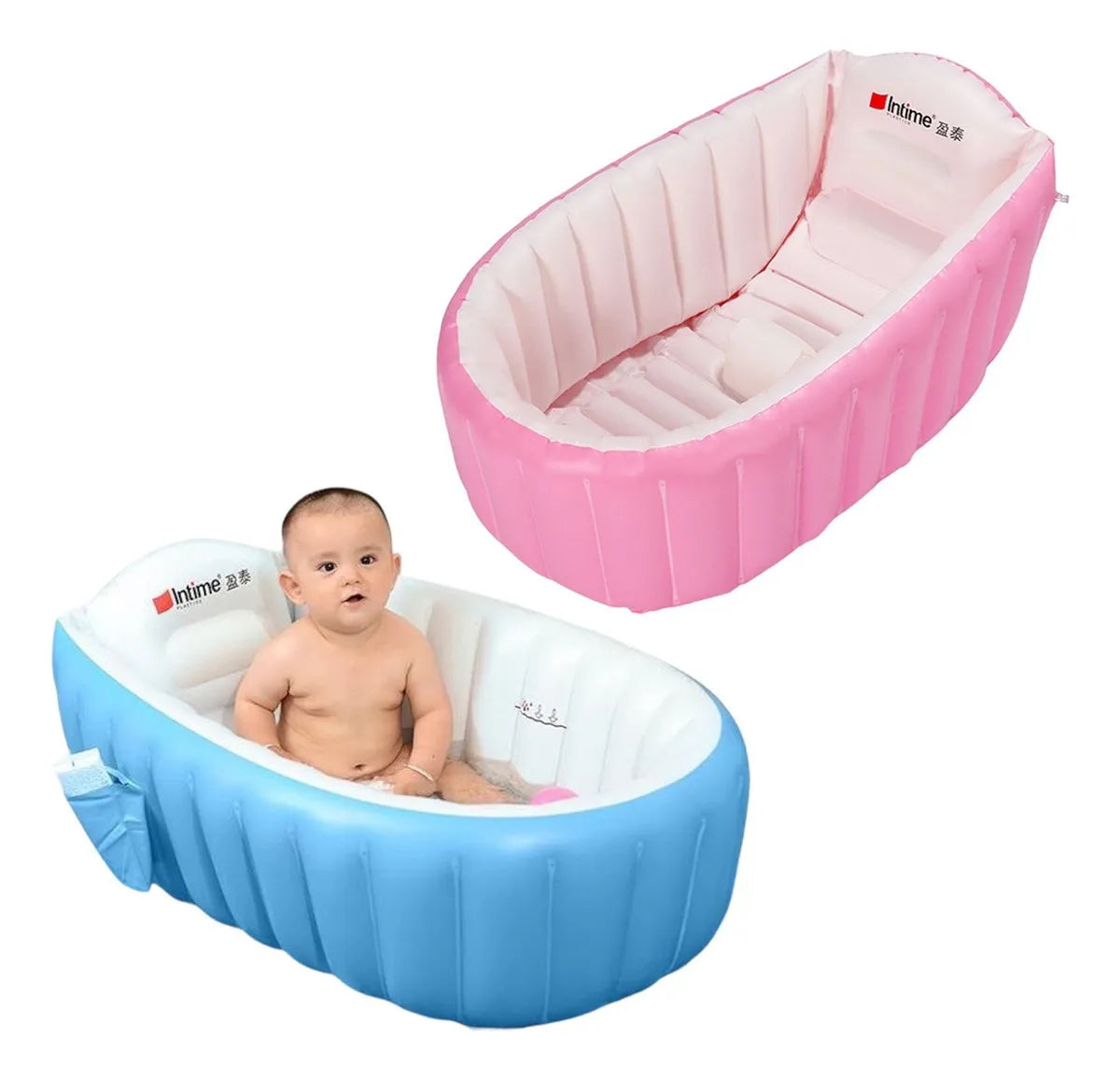Bañera Inflable Bebes Plegable Efecto Rebote Baño Divertido Diseño Tina