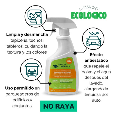 Lavado En Seco Automotriz Biodegradable Galaxy Clean 500ml
