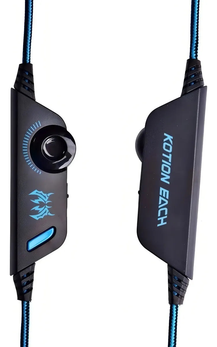 Audifonos Diadema Cascos Gamer Para Pc Ps4 Y Xbox One Pro 52 Bits Color Azul