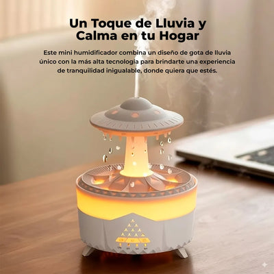 Humidificador Difusor Lluvia Con Control Remoto 350 Ml - Blanco