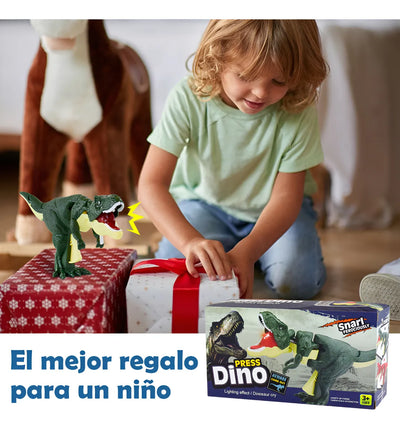 Dinosaurios Zazaza T Rex Con Luces Y Sonido Tiktok Moda Zaza Color Verde