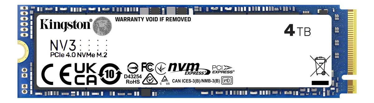 Unidad Sólida M.2 Kingston Nv3 4tb 6000/5000 Mb/s Color Azul