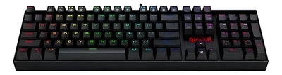 Teclado gamer Redragon Mitra QWERTY Outemu Blue español latinoamérica color negro con luz RGB