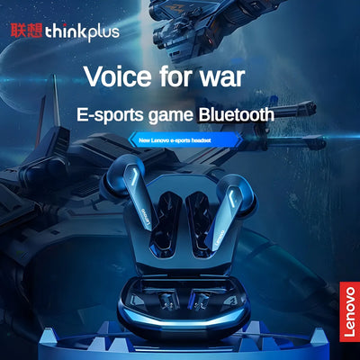 Auriculares Bluetooth Lenovo Gm2 Pro Gamer de baja latencia para deportes electrónicos 5.3, color negro, color claro, azul
