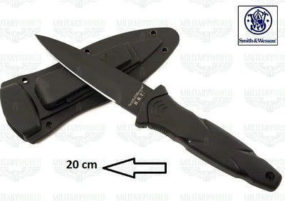 Cuchillo Tactico De Cuello Daga Smith And Weason Hrt Puñal Negro