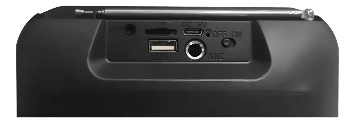 Parlante Radio Bluetooth Portatil Microfono Micro Sd Fm Color Gris