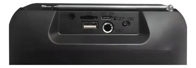 Parlante Radio Bluetooth Portatil Microfono Micro Sd Fm Color Gris