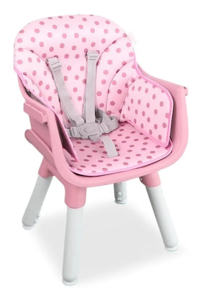 Silla Comedor Bebe 2 En 1 BEBESIT Comedor Escritorio con alcolchado Color Rosado