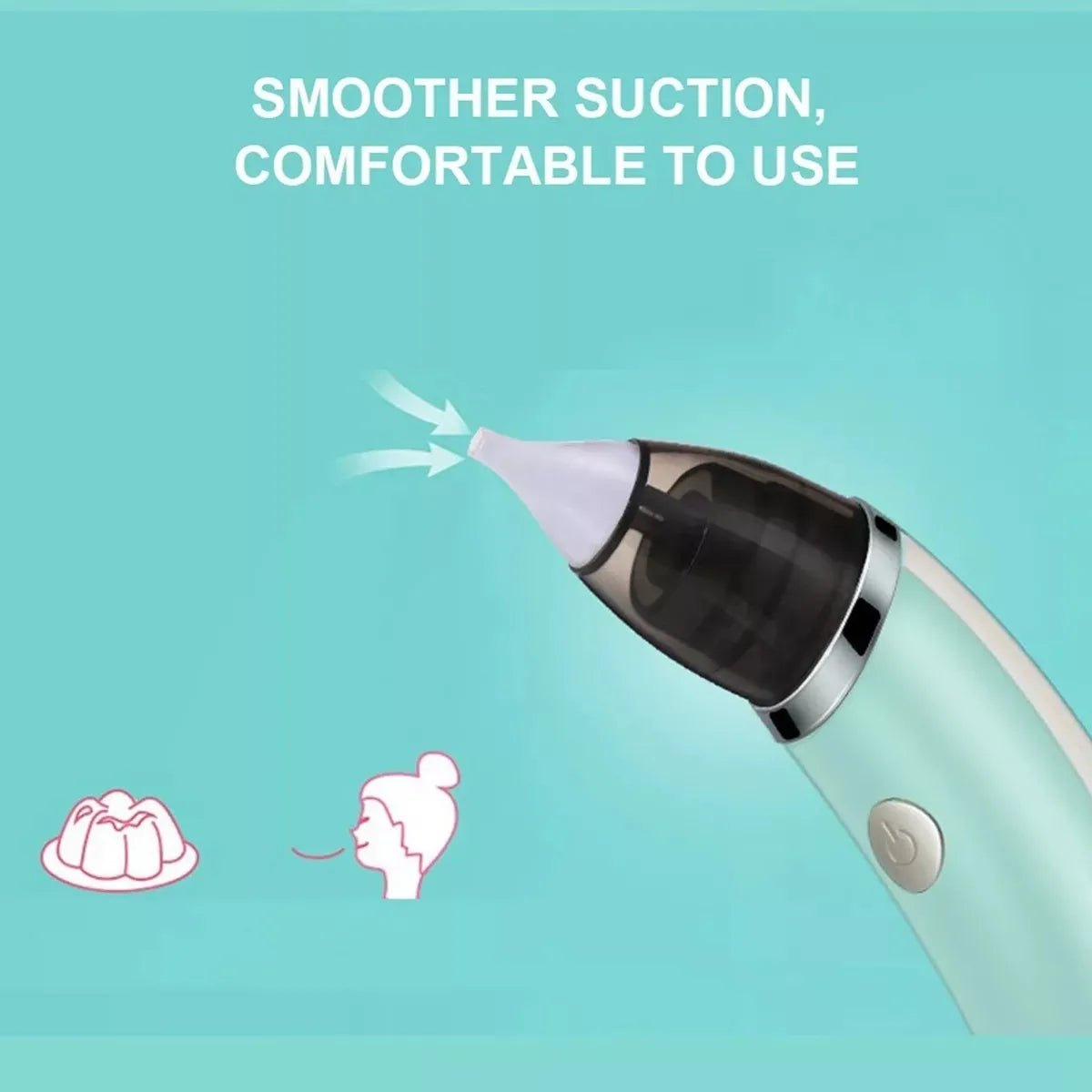Aspirador Limpieza Nasal Para Bebe Niño Eléctrico Automatico Color Verde claro
