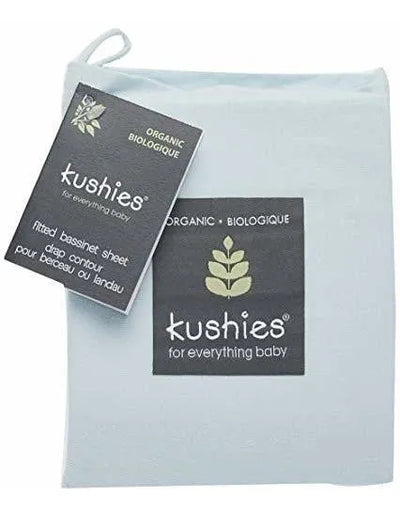 Sábana Ajustable Para Moisés Orgánica Kushies, Azul Claro