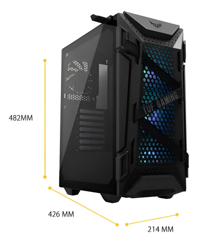 Gabinete para computadora de escritorio Asus TUF Gaming GT301 negro