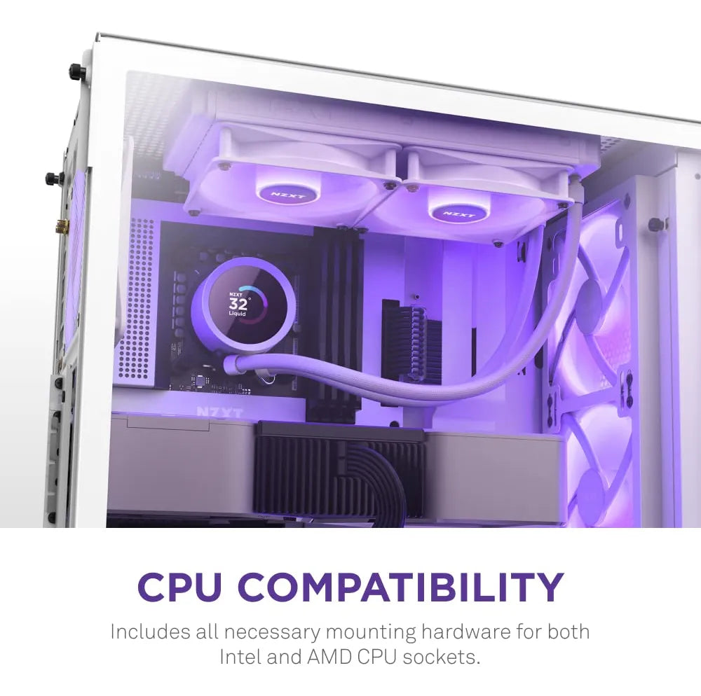 Nzxt Kraken 240 Rgb - 240mm Aio Cpu Liquid Cooler - Custo...