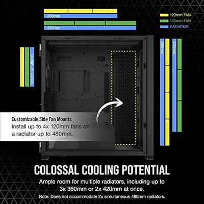 Corsair 7000d Airflow Full-tower Atx Pc Case, Negro Black