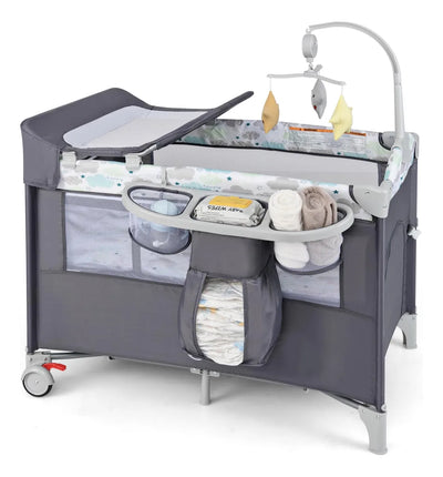 Moisés Cama 5 En 1 Con Cambiador Y Juego Para Bebés