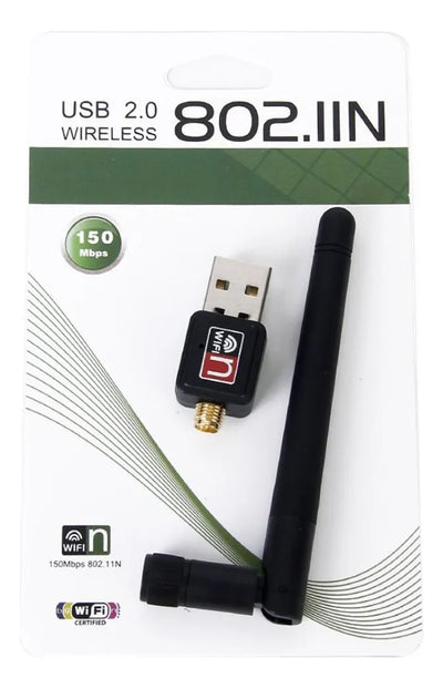 Adaptador Wifi Usb 600mbps Antena 802.iin 802-1 Wireless