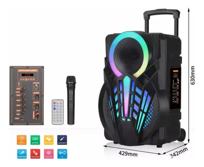 Parlante Altavoz Inalambrico Portatil Bluetooth 15 Pulgadas Negro