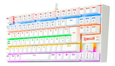 Redragon Teclado Gamer Mecánico K552w-kr Kumara, Switch Red Color del teclado Blanco Idioma Español Latinoamérica