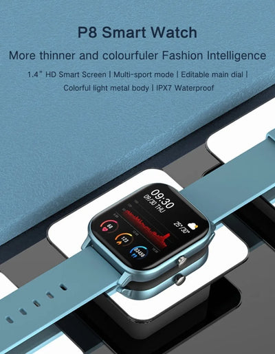 Smartband Colmi P Series P8 display de 1.69" con correa de silicona - color black