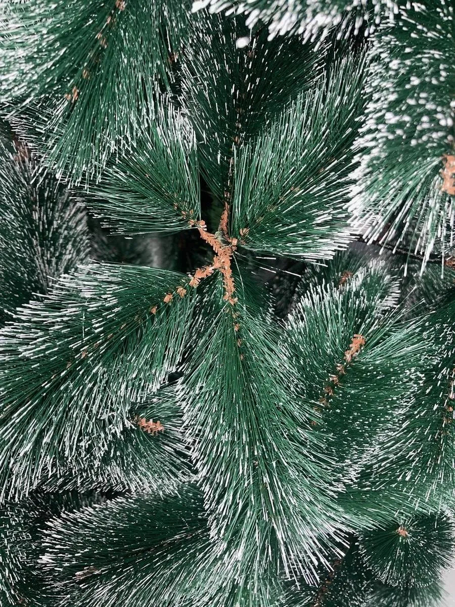 Arbol De Navidad Tipo Pino Punta Blanca Frondoso 180 Cm Verde Oscuro