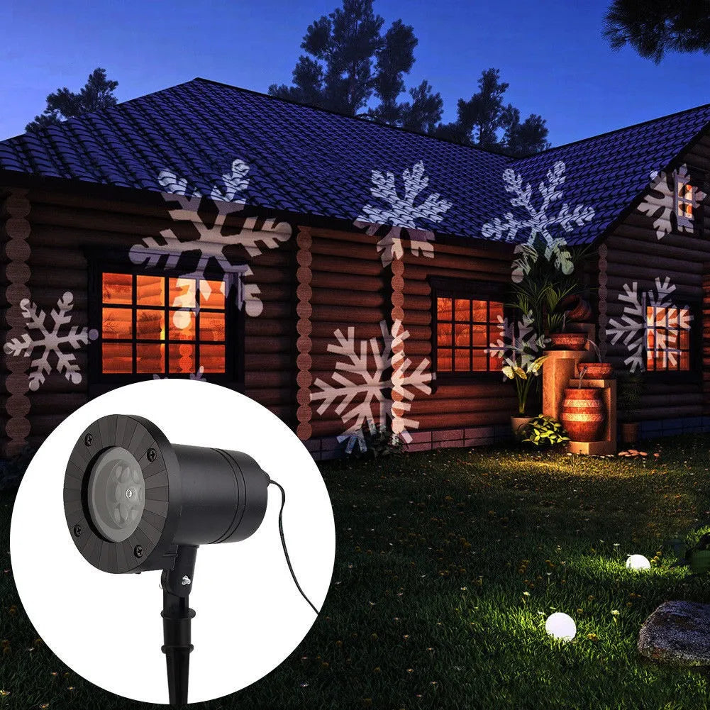 Proyector Luces Navideñas Led Unbrand Copos De