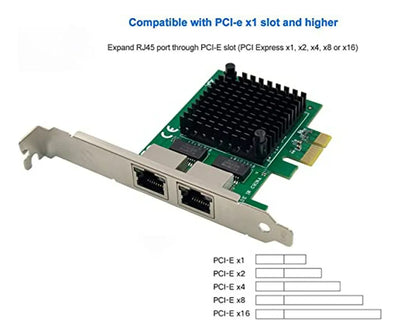Adaptador De Red Pcie 2.5gbase-t Dual Windows 10/11