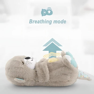 Peluche Realista Nutria Bebe Estimulacion Sensorial Sonido, Color Marrón claro