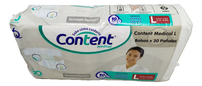 Pañales Adulto Content Medical L Por 30 Unidades L