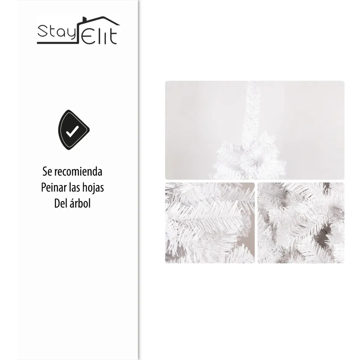 Árbol De Navidad Artificial Blanco 1.70 M Alta Calidad