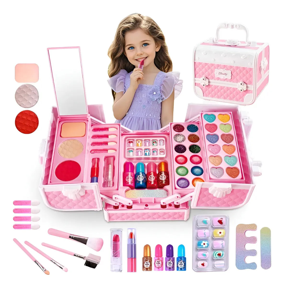Maquillaje Para Niñas Lavable No Toxico Maleta Makeup Regalo