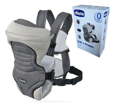 Cargador Canguro Chicco Acolchado Cómodo Color Gris Rayas Talla L