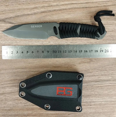 Cuchillo Puñal Gerber Bear Grylls Y Funda Rescate Senderismo Negro