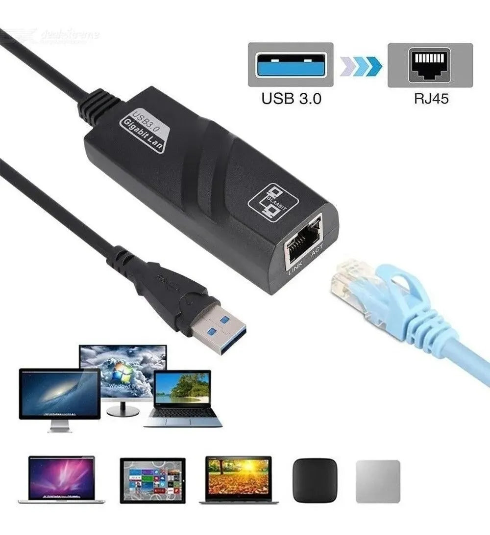 Adaptador Ethernet Usb 3,0 Rj45 A Lan 1000mbp