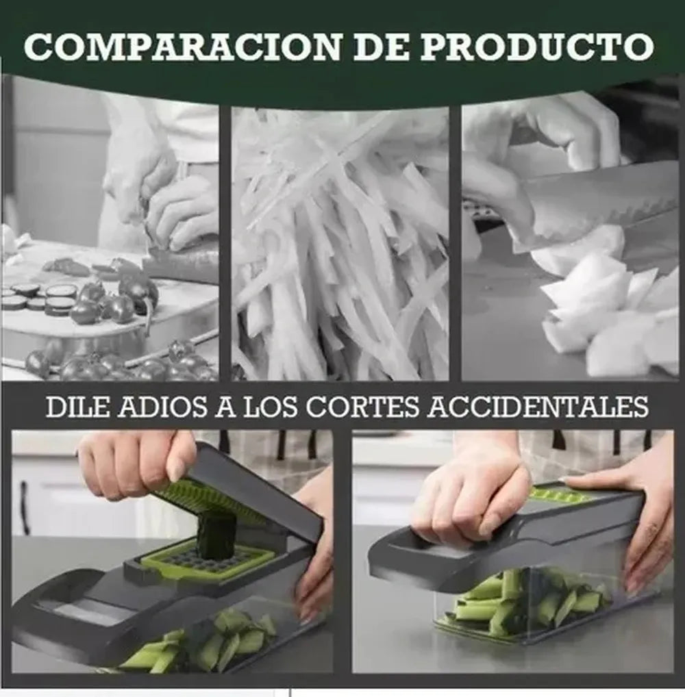 Cortador De Verduras - Multi Picador Vegetales Gris Oscuro
