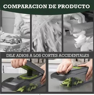 Cortador De Verduras - Multi Picador Vegetales Gris Oscuro