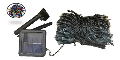 Guirnalda Navideña Multicolor Recargable Luz Solar 100 Led