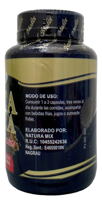 Maca Negra Peruana X2 + Regalo Natural Medix Premium Sin Sabor