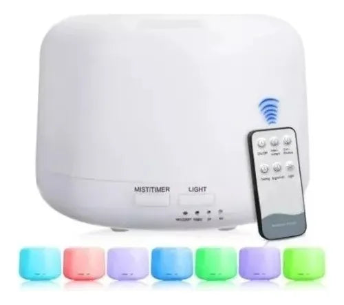 Difusor De Aromas 500 Ml Control Remoto Humidificador Color Segun Disponibilidad