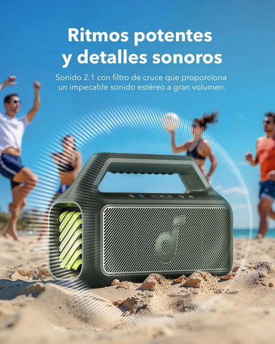 Bocina Anker SoundCore Motion Boom Plus IPX 7 color verde