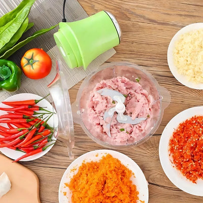 Picatodo Procesador De Alimentos Eléctrico 200 W Color Verde