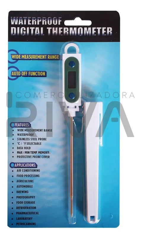 Termómetro Digital De Punzón Tipo Industrial (alimentos) Blanco