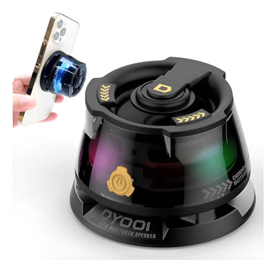 Mini Parlante Altavoz Soporte Magnético Portátil Bluetooth Negro